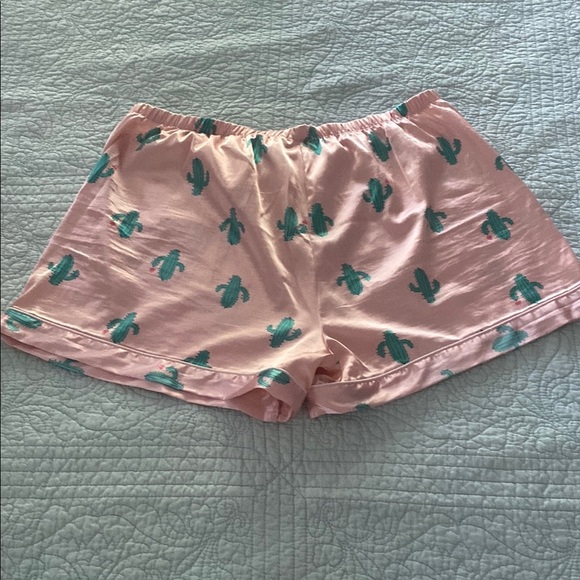 Satin Cactus Print Pink Pajama Set - Picture 6 of 7